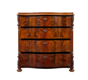 19th Century Swedish Serpentine Mahogany Chest of Drawers — thumbnail 5