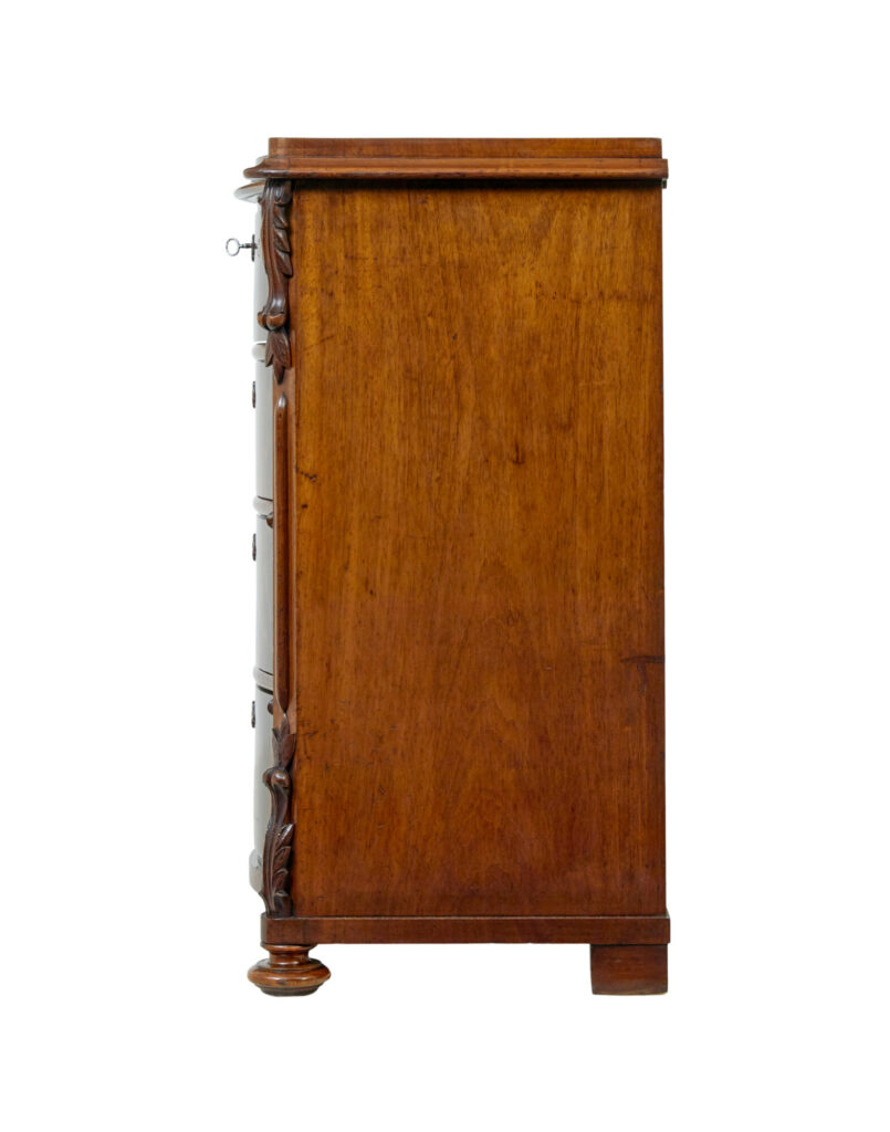 19th Century Swedish Serpentine Mahogany Chest of Drawers — image 2
