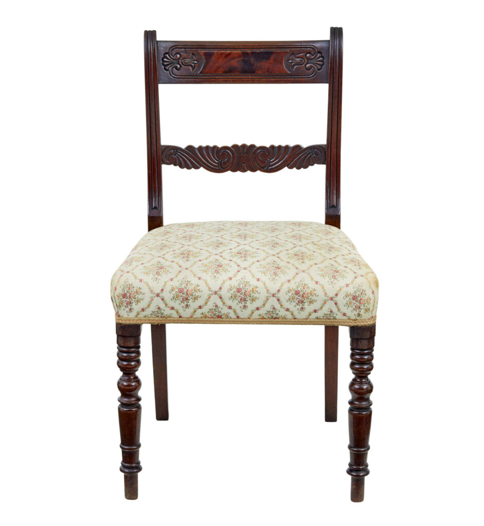 Set of 6 19th Century Regency Mahogany Dining Chairs — image 8