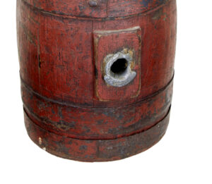 19th Century Scandinavian Painted Oak Barrel — thumbnail 4
