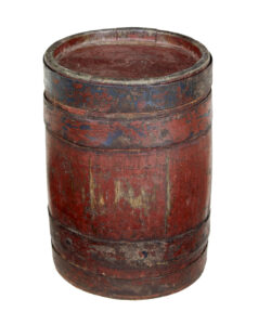 19th Century Scandinavian Painted Oak Barrel — thumbnail 2