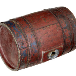 19TH CENTURY SCANDINAVIAN PAINTED OAK BARREL