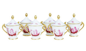 20th Century French Porcelain 7 Piece Dessert Set — thumbnail 6