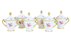 20th Century French Porcelain 7 Piece Dessert Set — thumbnail 5