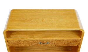 Mid Century Scandinavian Shaped Birch Bedside Table — thumbnail 7