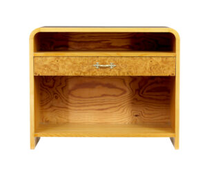 Mid Century Scandinavian Shaped Birch Bedside Table — thumbnail 6