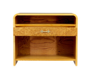 Mid Century Scandinavian Shaped Birch Bedside Table — thumbnail 5