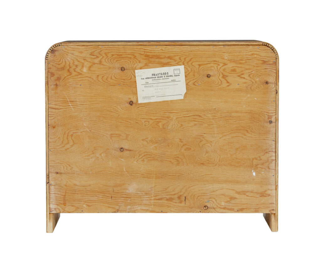 Mid Century Scandinavian Shaped Birch Bedside Table — image 3