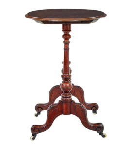 19th Century Victorian Walnut Oval Occasional Table — thumbnail 5