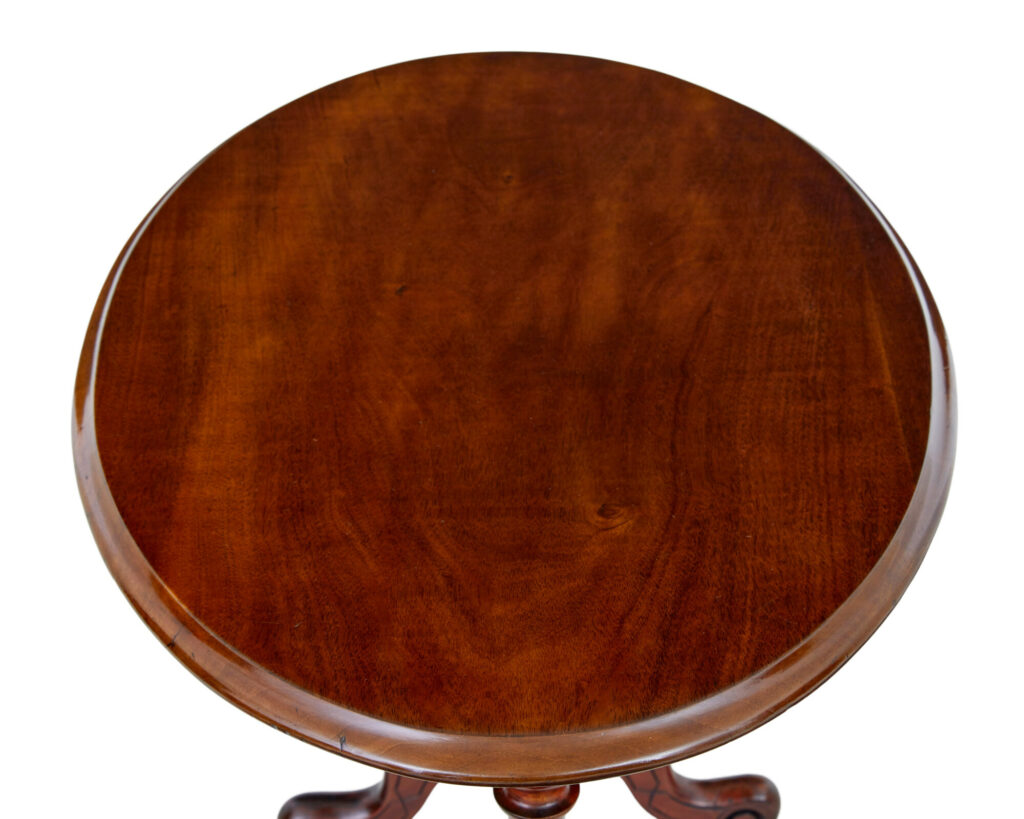 19th Century Victorian Walnut Oval Occasional Table — image 4
