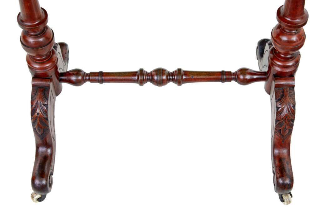 19th Century Victorian Walnut Oval Occasional Table — image 2