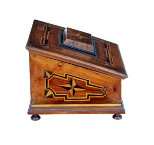 19th Century Marquetry Fruitwood Desktop Box — thumbnail 4