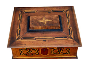 19th Century Marquetry Fruitwood Desktop Box — thumbnail 3