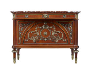 Mid Century Rococo Revival Marble Top Chest of Drawers — thumbnail 10