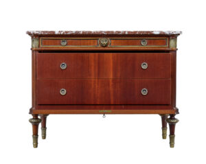 Mid Century Rococo Revival Marble Top Chest of Drawers — thumbnail 8