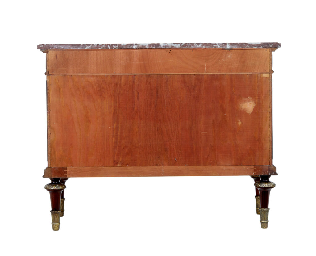 Mid Century Rococo Revival Marble Top Chest of Drawers — image 6