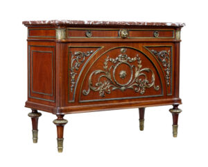 Mid Century Rococo Revival Marble Top Chest of Drawers — thumbnail 5