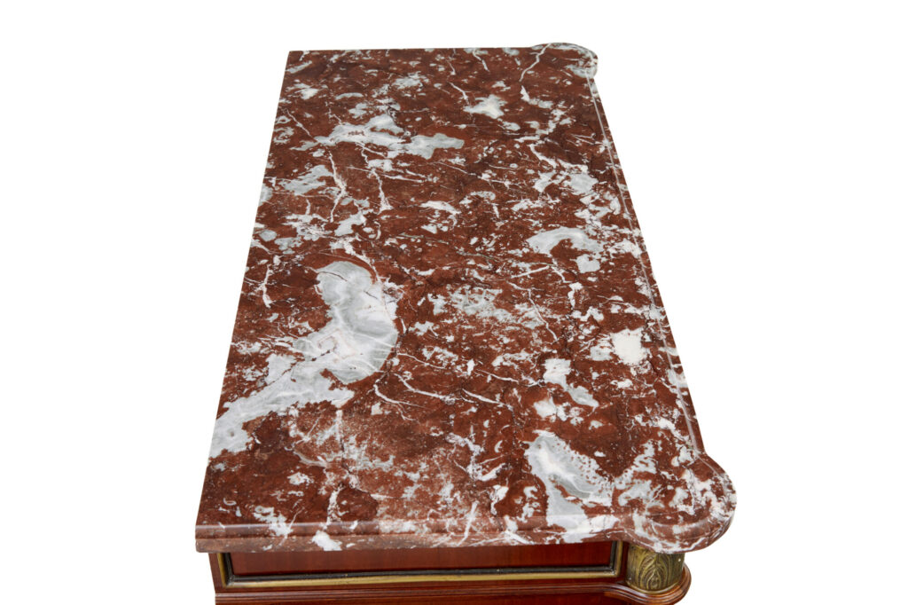 Mid Century Rococo Revival Marble Top Chest of Drawers — image 4