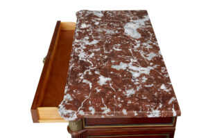 Mid Century Rococo Revival Marble Top Chest of Drawers — thumbnail 3