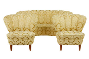 SCANDINAVIAN MID CENTURY DECO INSPIRED 3 PIECE SALON SUITE