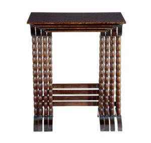 Nest of 4 Mid Century Scandinavian Birch Tables — thumbnail 2