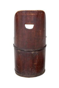19th Century Swedish Painted Pine Dug Out Chair — thumbnail 6