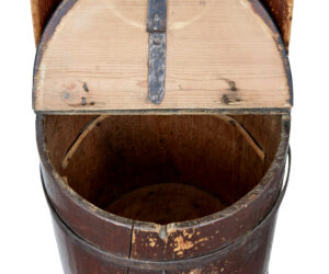 19th Century Swedish Painted Pine Dug Out Chair — thumbnail 3
