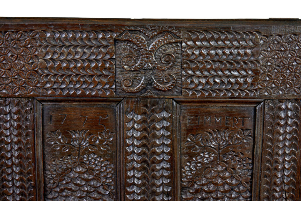 19th Century Victorian Carved Oak Bench — image 2