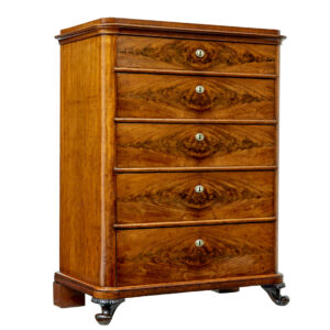 SWEDISH 19TH CENTURY 5 DRAWER CHEST OF DRAWERS