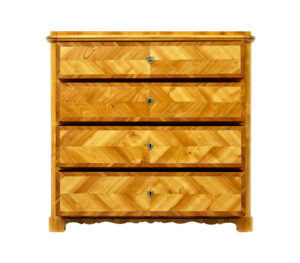 Mid 19th Century Scandinavian Inlaid Elm Chest of Drawers — thumbnail 5