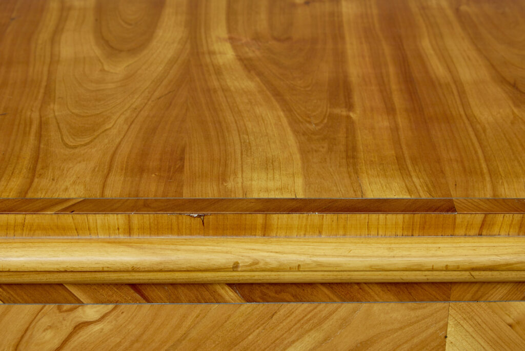 Mid 19th Century Scandinavian Inlaid Elm Chest of Drawers — image 12