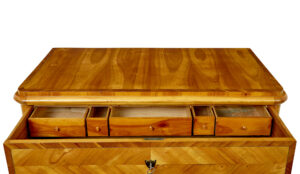 Mid 19th Century Scandinavian Inlaid Elm Chest of Drawers — thumbnail 7