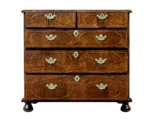 17th Century William and Mary Inlaid Walnut Chest of Drawers — thumbnail 5