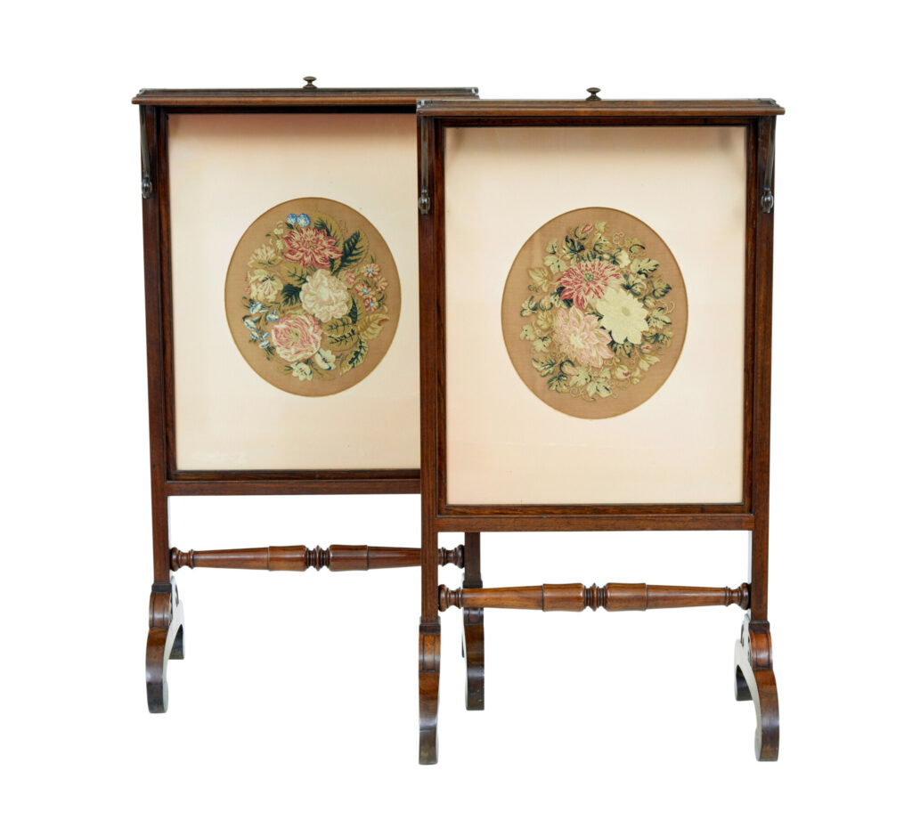 Fine Pair of Regency Period Tapestry Fire Screens — image 7