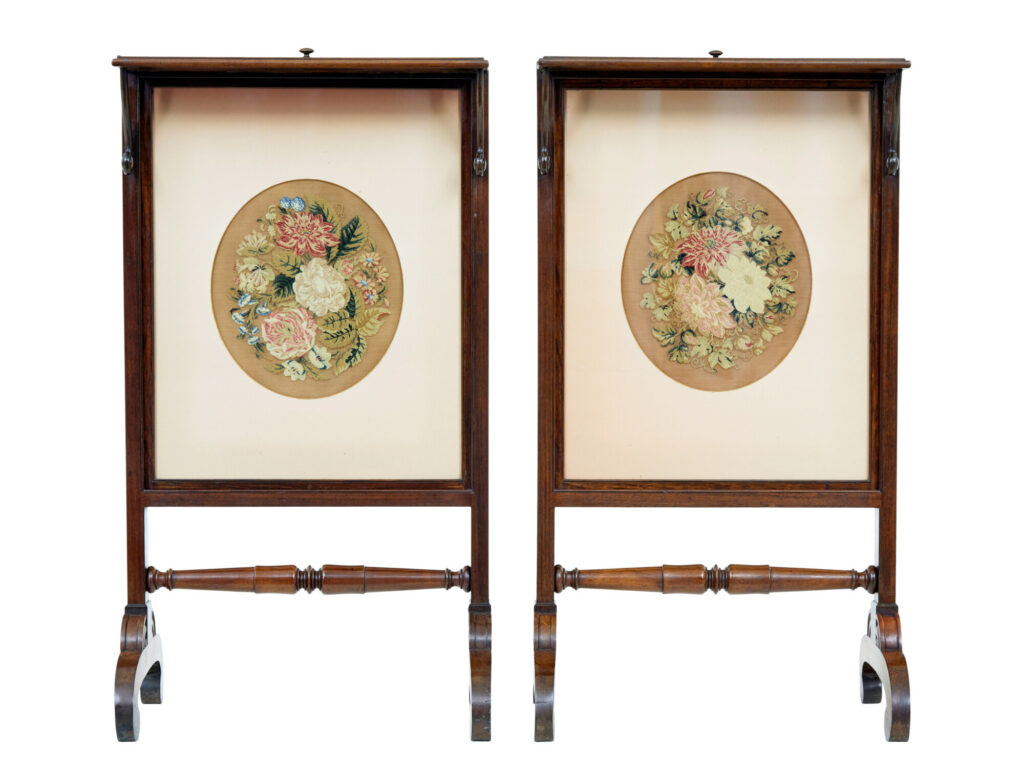 Fine Pair of Regency Period Tapestry Fire Screens — image 6