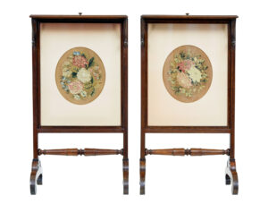 Fine Pair of Regency Period Tapestry Fire Screens — thumbnail 6