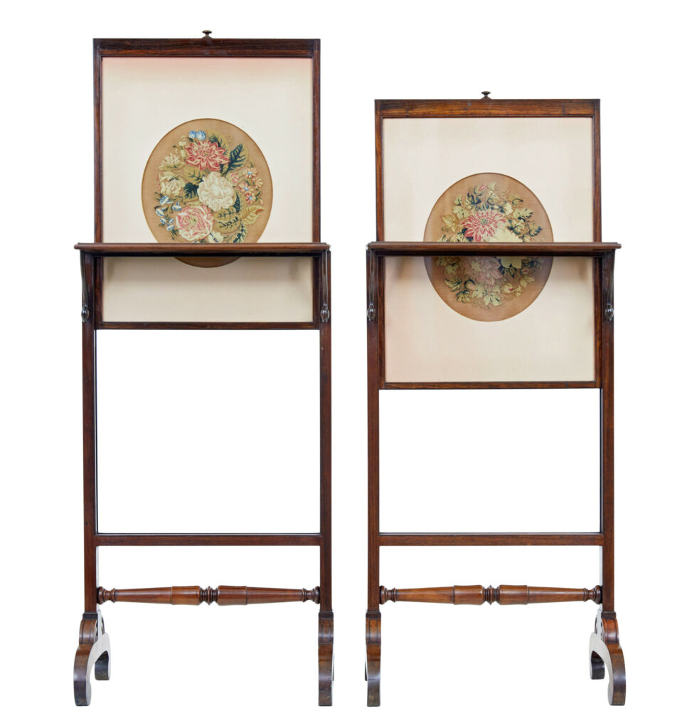 Fine Pair of Regency Period Tapestry Fire Screens — image 5