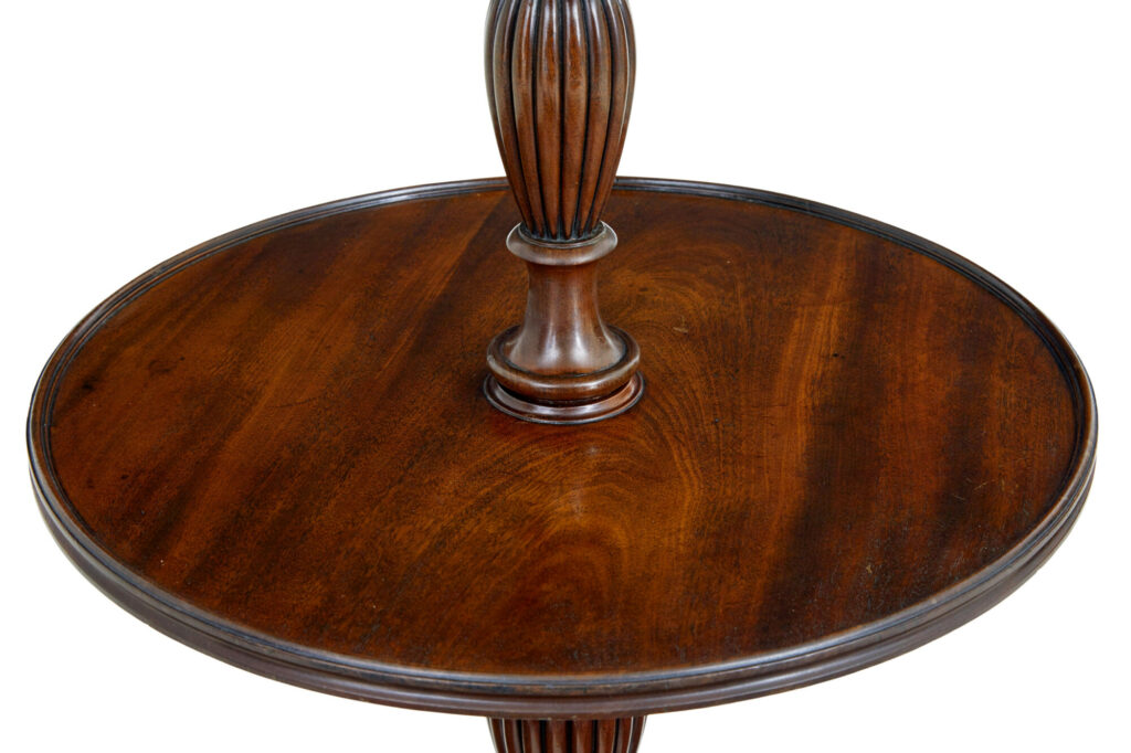19th Century William Iv Mahogany 2 Tier Circular Serving Table — image 4