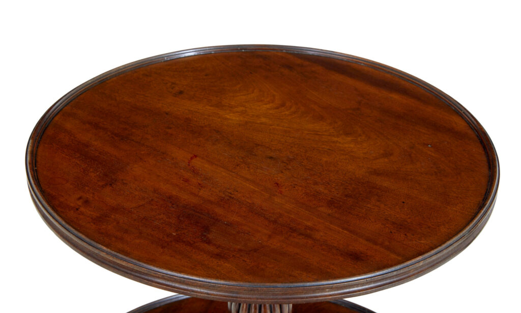 19th Century William Iv Mahogany 2 Tier Circular Serving Table — image 3