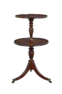 19th Century William Iv Mahogany 2 Tier Circular Serving Table — thumbnail 2