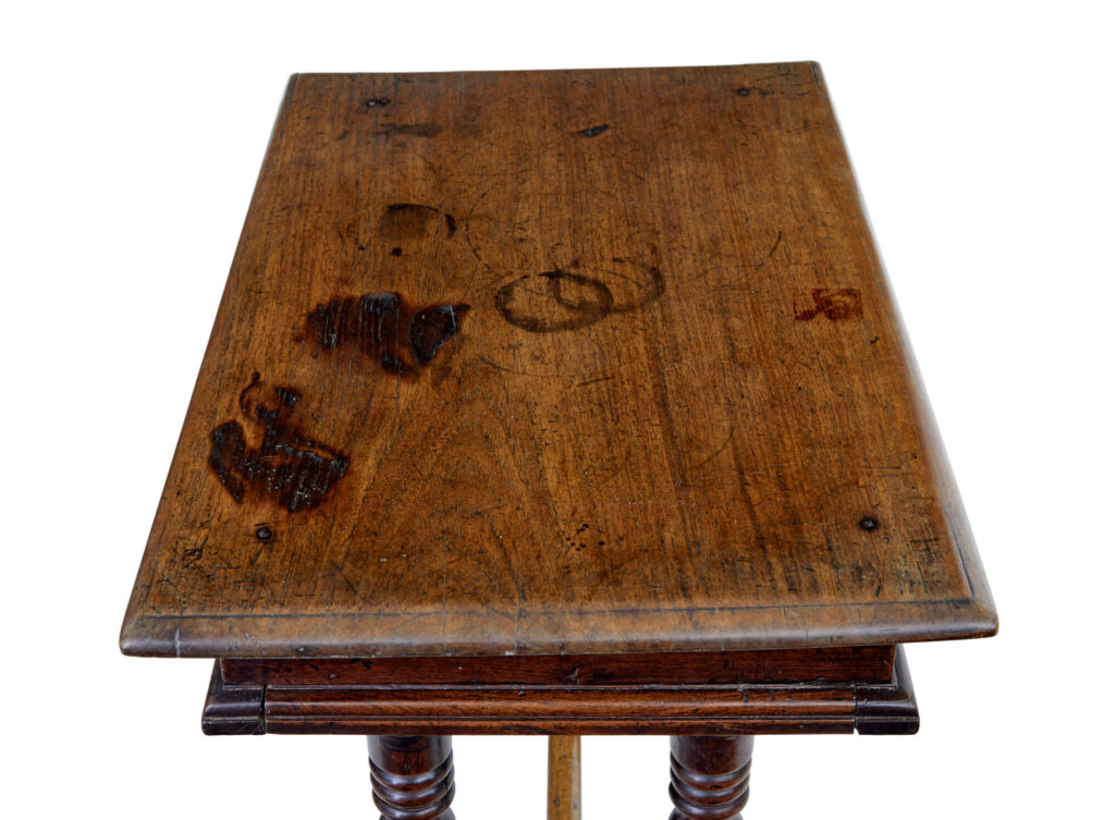 18th Century Rustic Walnut Side Table — image 9