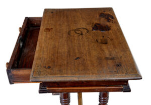 18th Century Rustic Walnut Side Table — thumbnail 7