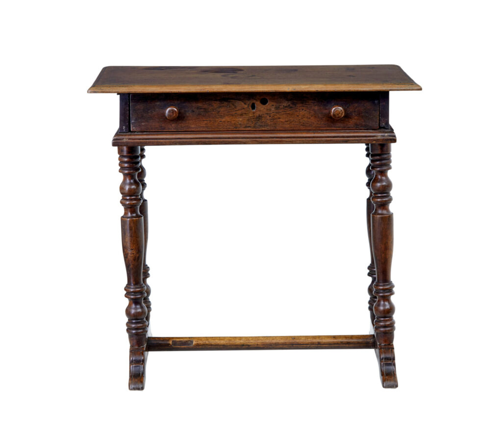 18th Century Rustic Walnut Side Table — image 6
