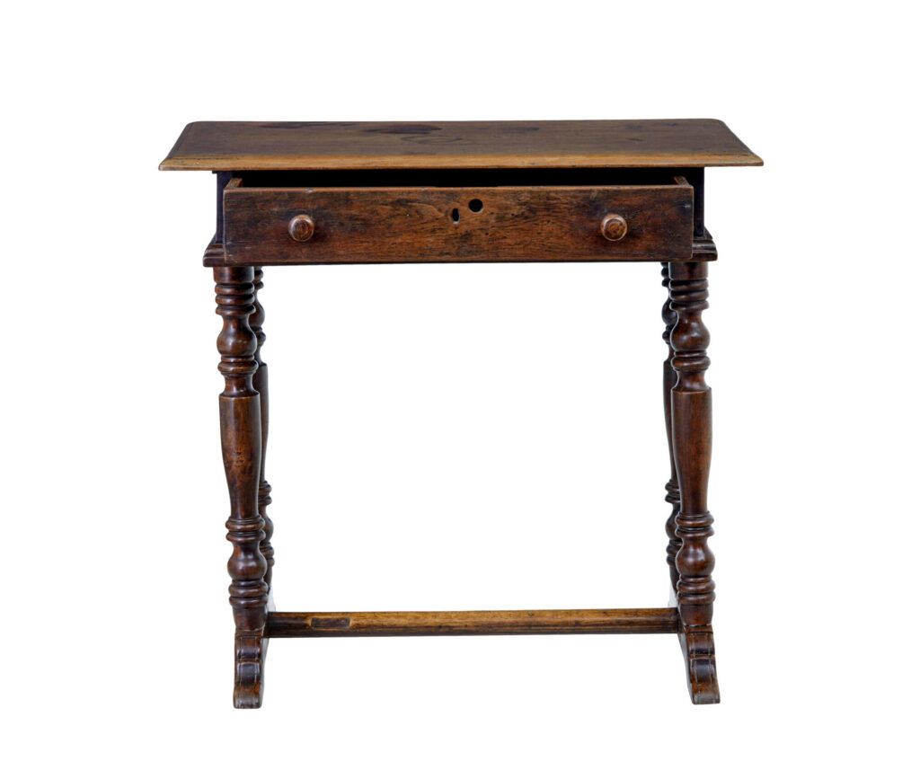 18th Century Rustic Walnut Side Table — image 5