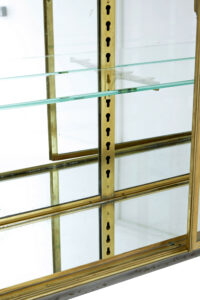 French 1920’s Brass Glazed Shop Display Cabinet by Siegel — thumbnail 5