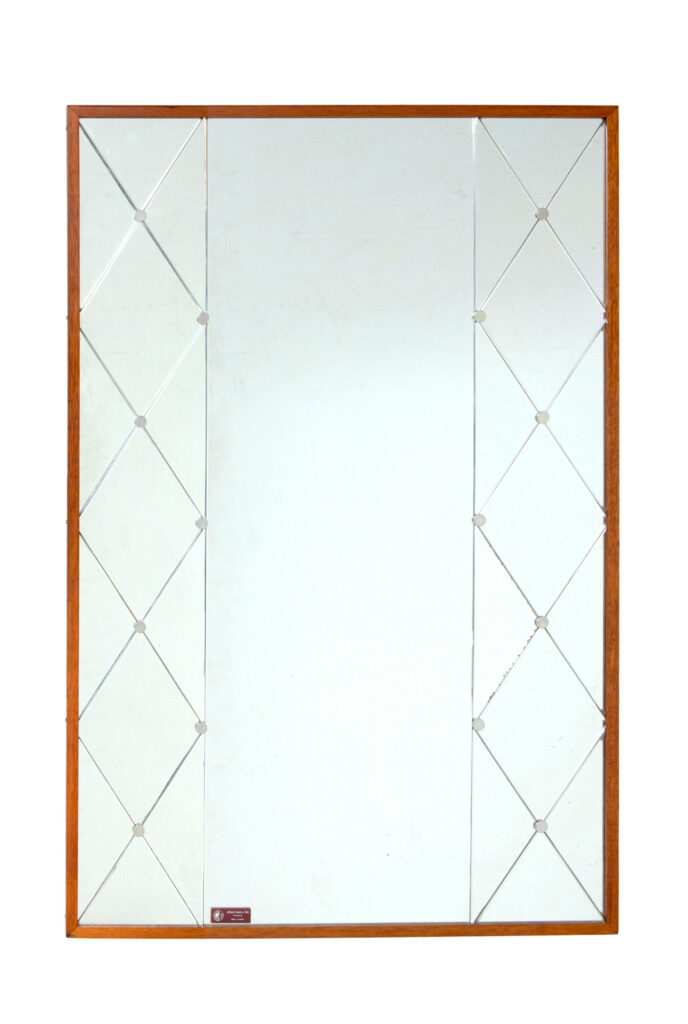 Mid Century Glas &Amp; Tra Scandinavian Harlequin Mirror — image 2