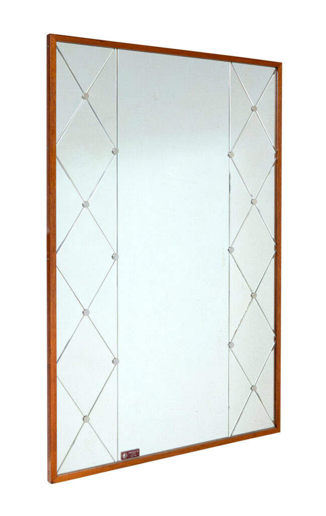 Mid Century Glas &Amp; Tra Scandinavian Harlequin Mirror