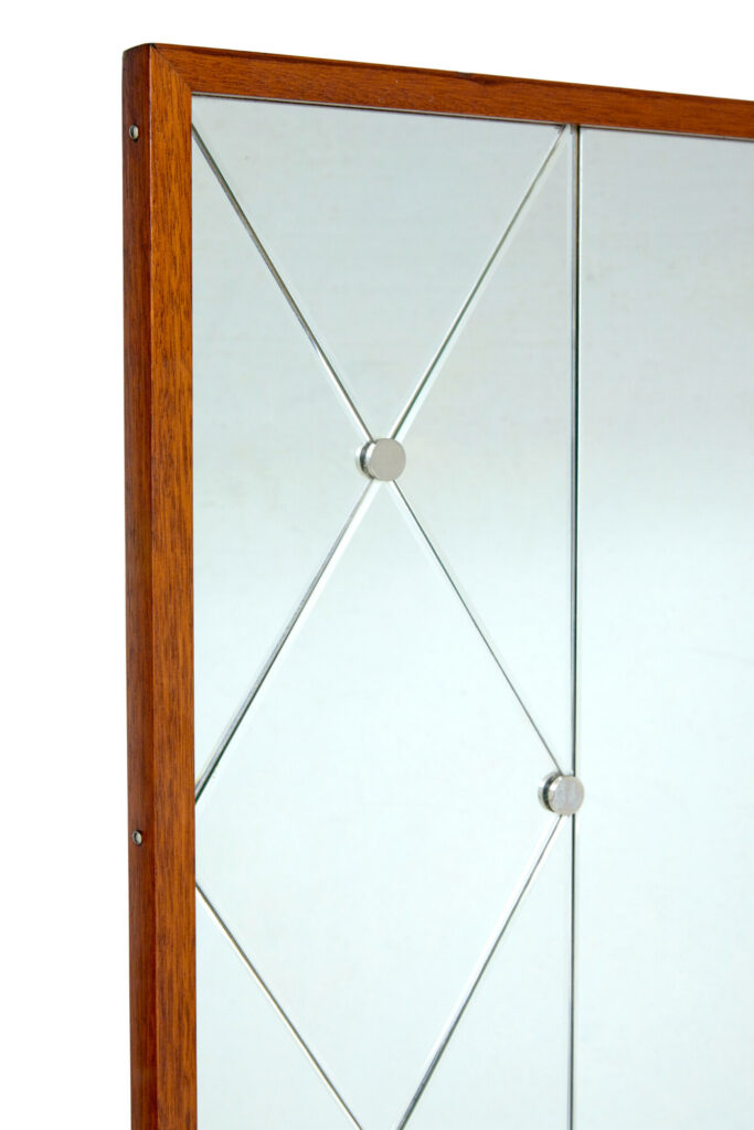 Mid Century Glas &Amp; Tra Scandinavian Harlequin Mirror — image 7