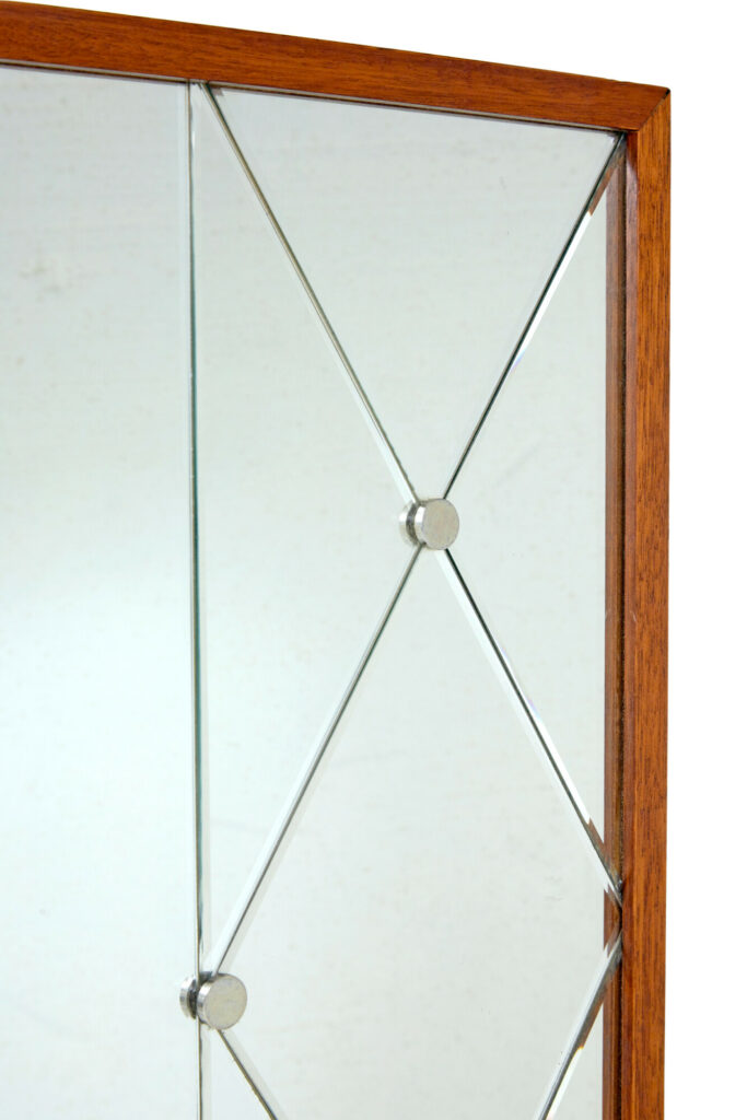 Mid Century Glas &Amp; Tra Scandinavian Harlequin Mirror — image 6