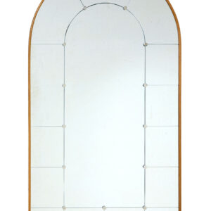 MID CENTURY SWEDISH ARCHED SHAPED HARLEQUIN MIRROR